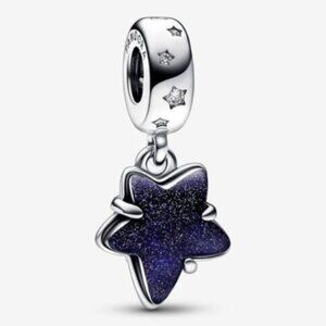 Pandora Celestial Galaxy Star Murano Dangle Charm